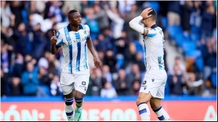 Umar Sadiq, delantero nigeriano de la Real Sociedad